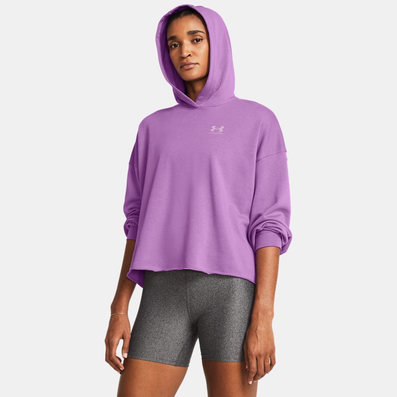 Dameshoodie Under Armour Rival Terry Oversized Provence Purper / Purper Ace L